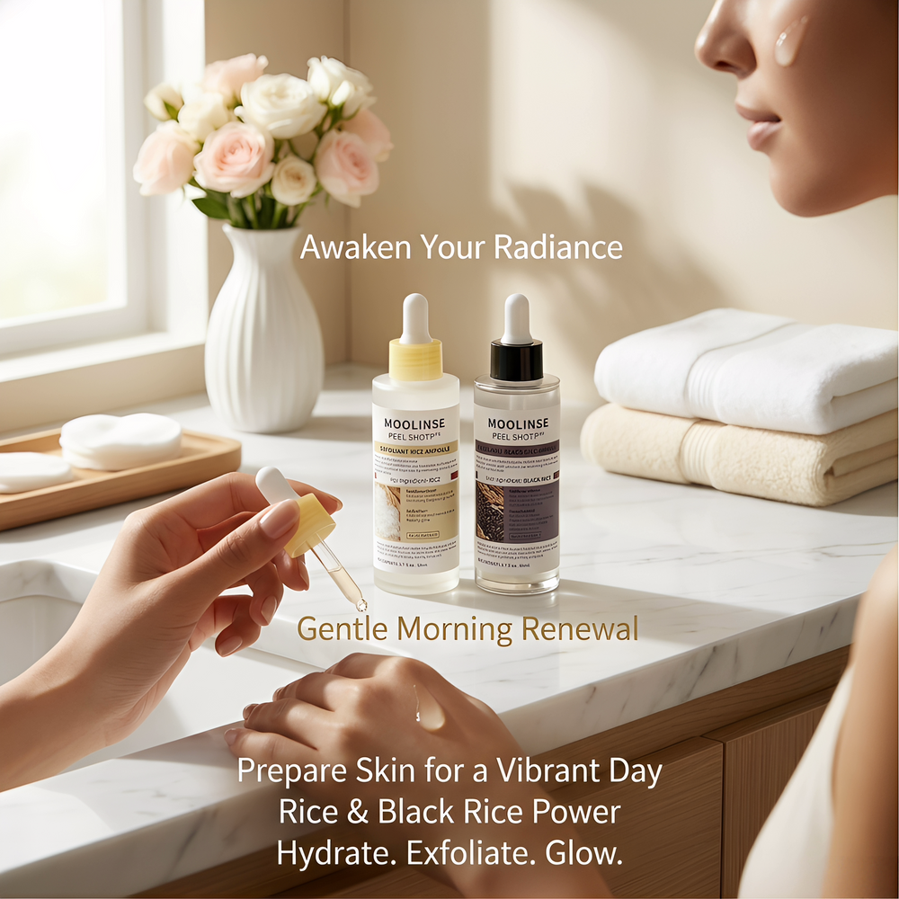 MOOLINSE Peel Shotp AHA Rice Exfoliating Ampoule – Pore Clearing & Brightening Serum