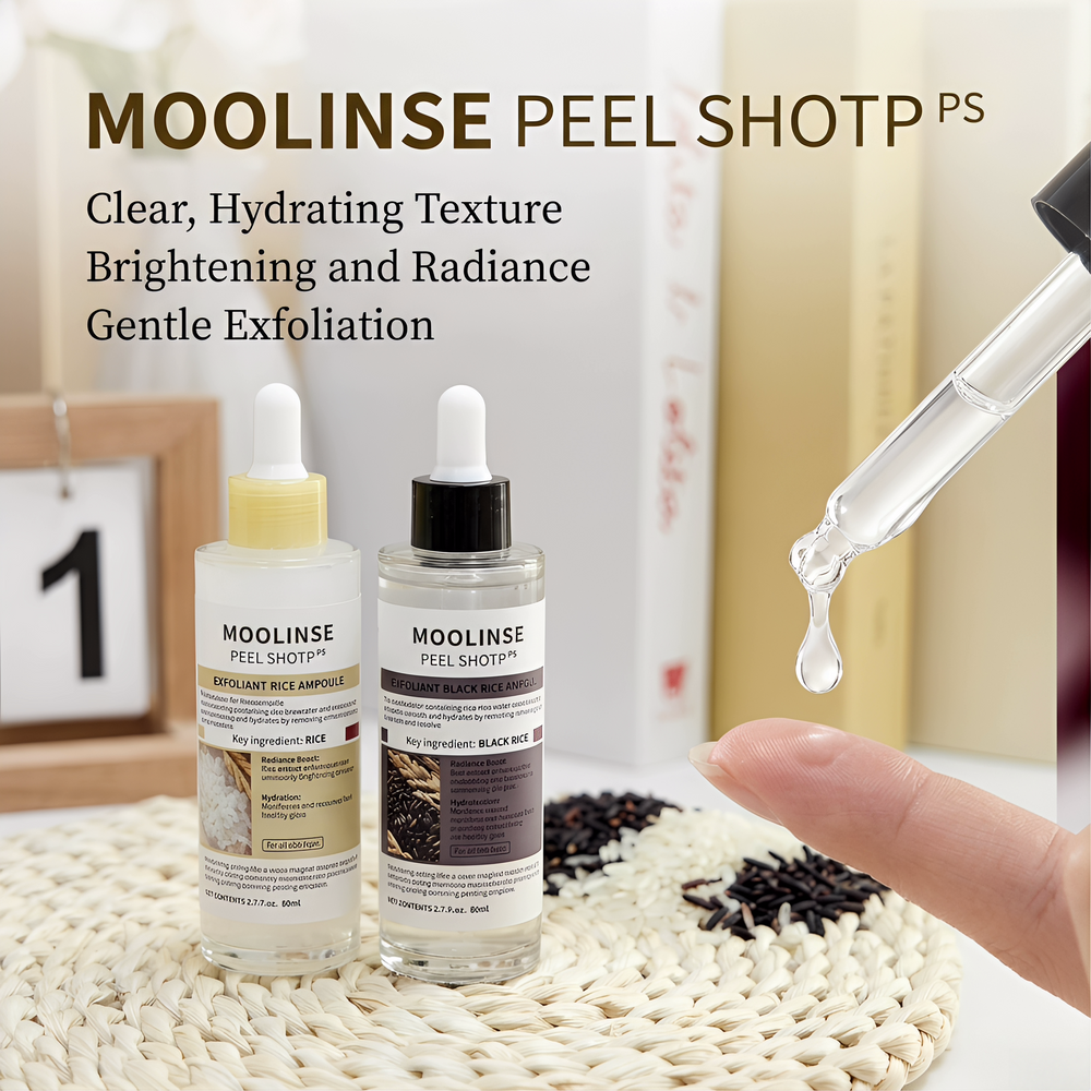 MOOLINSE Peel Shotp AHA Rice Exfoliating Ampoule – Pore Clearing & Brightening Serum