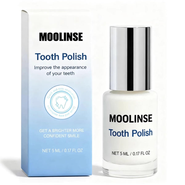 MOOLINSE Tooth Polish – Teeth Whitening & Stain Removal, Enamel-Safe Formula