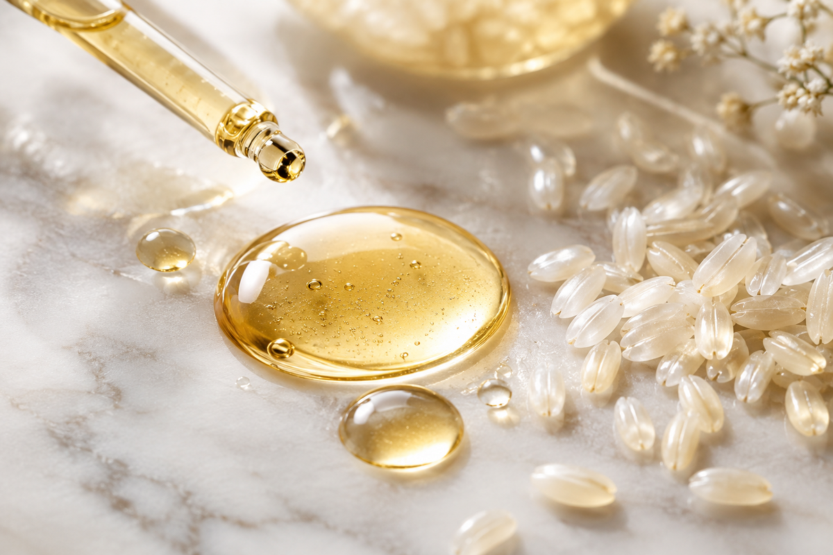 Close-up of skincare ingredients
